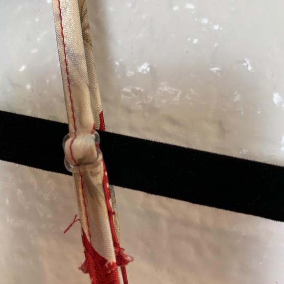 Adonna Peignoir Long Robe & Gown Set Womens Size Small Red Satin Roses Floral - Picture 13 of 15